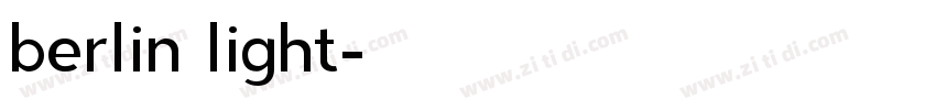 berlin light字体转换